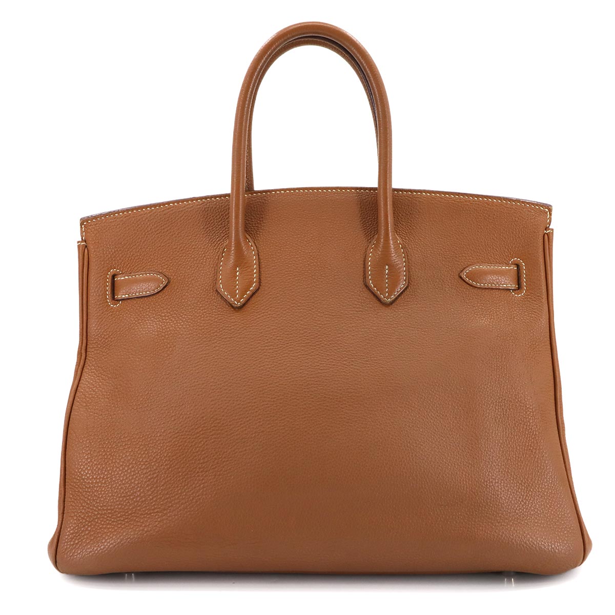 Birkin 35 Hand Bag Togo Gold Purse Brown Leather