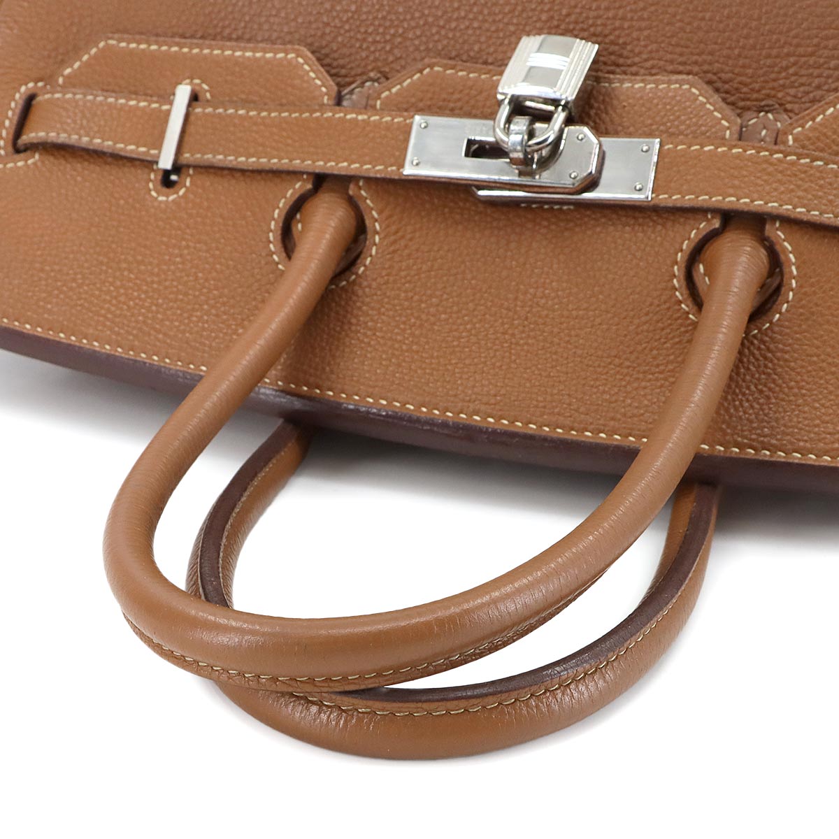 Birkin 35 Hand Bag Togo Gold Purse Brown Leather