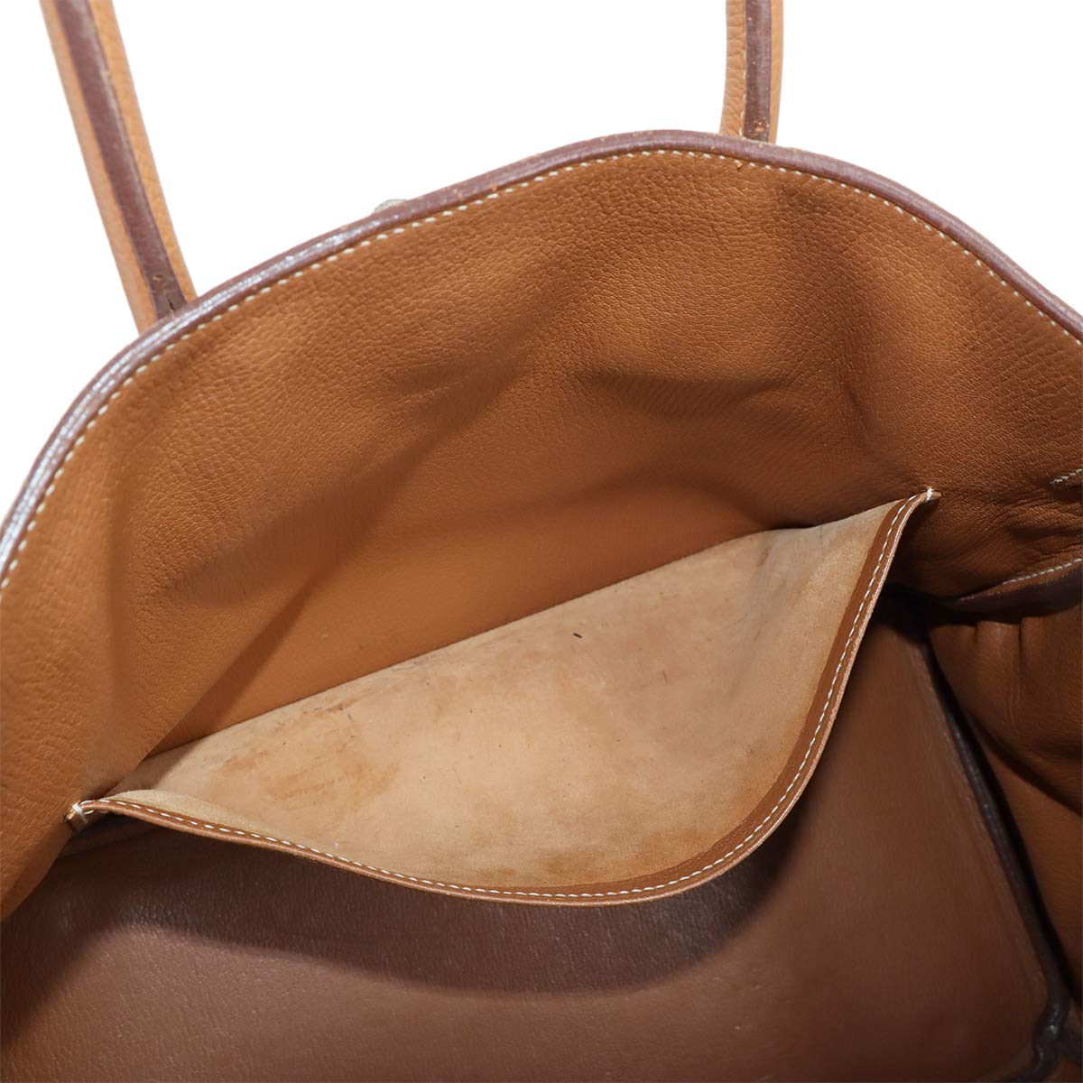 Birkin 35 Hand Bag Togo Gold Purse Brown Leather