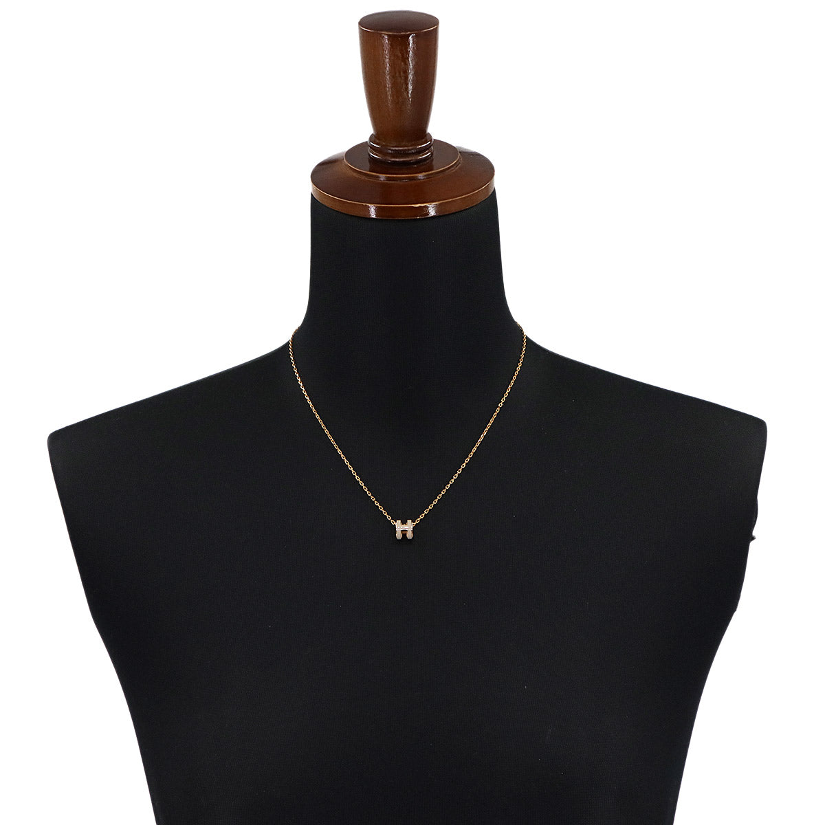 Mini Pop H Chain Necklace Marron grace Pink gold Accessory