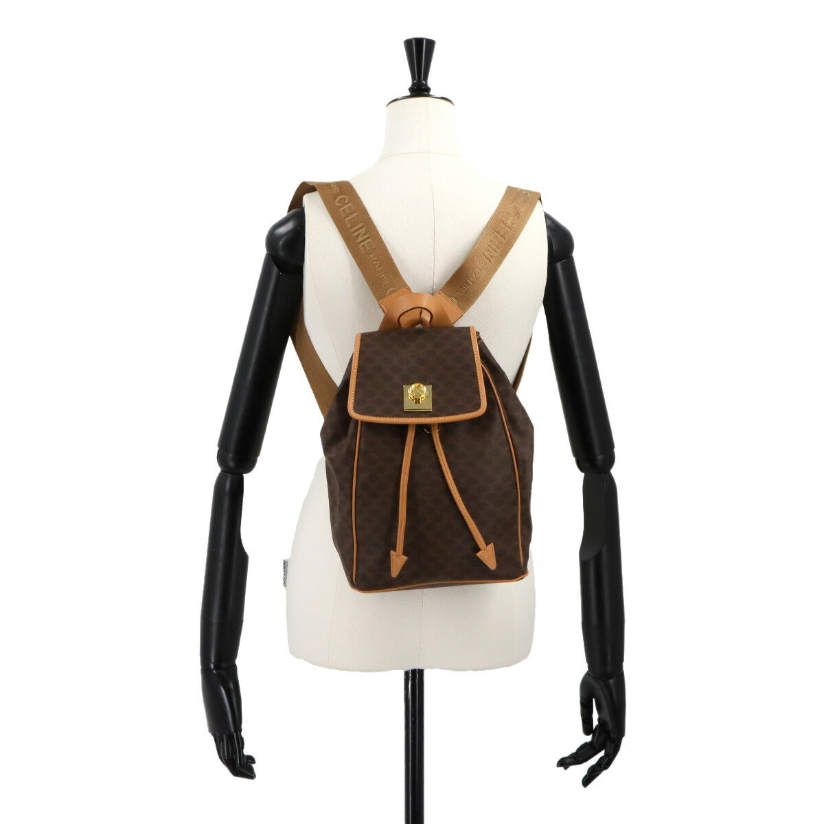Macadam Backpack PVC Leather Brown Vintage Purse