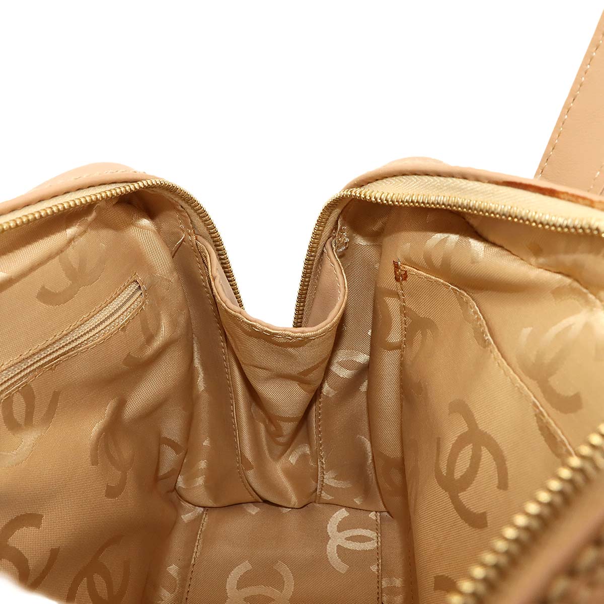 Wild Stitch Hand Bag Leather Beige A20666 Purse