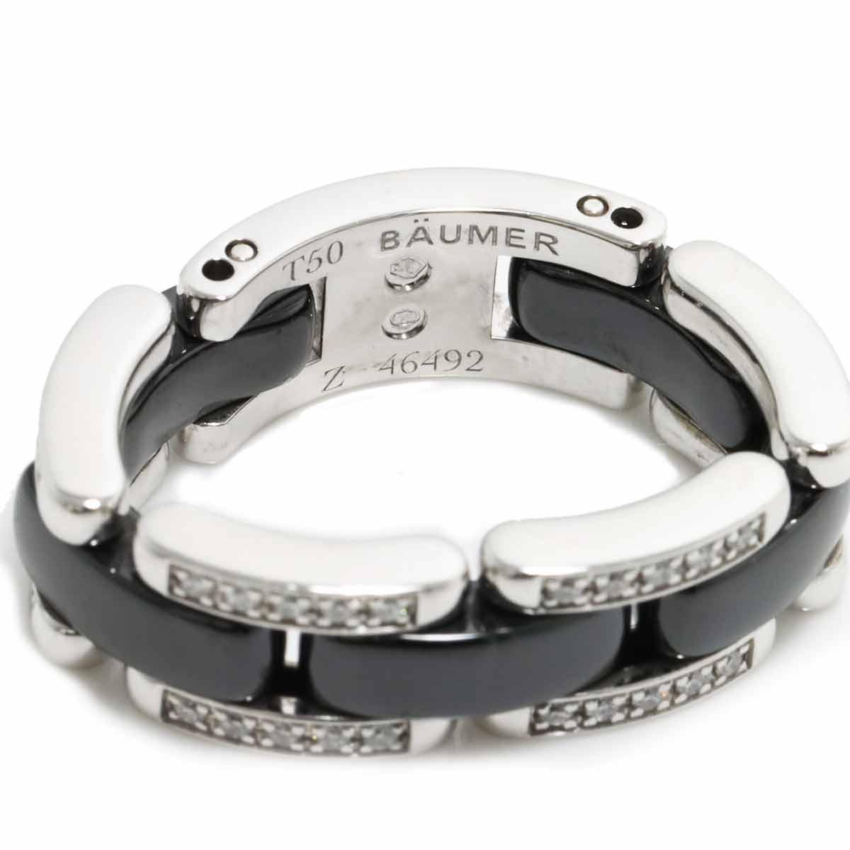 ULTRA MM Diamond Ring Ceramic 18K WG 750 Size50 5-5.25(US)