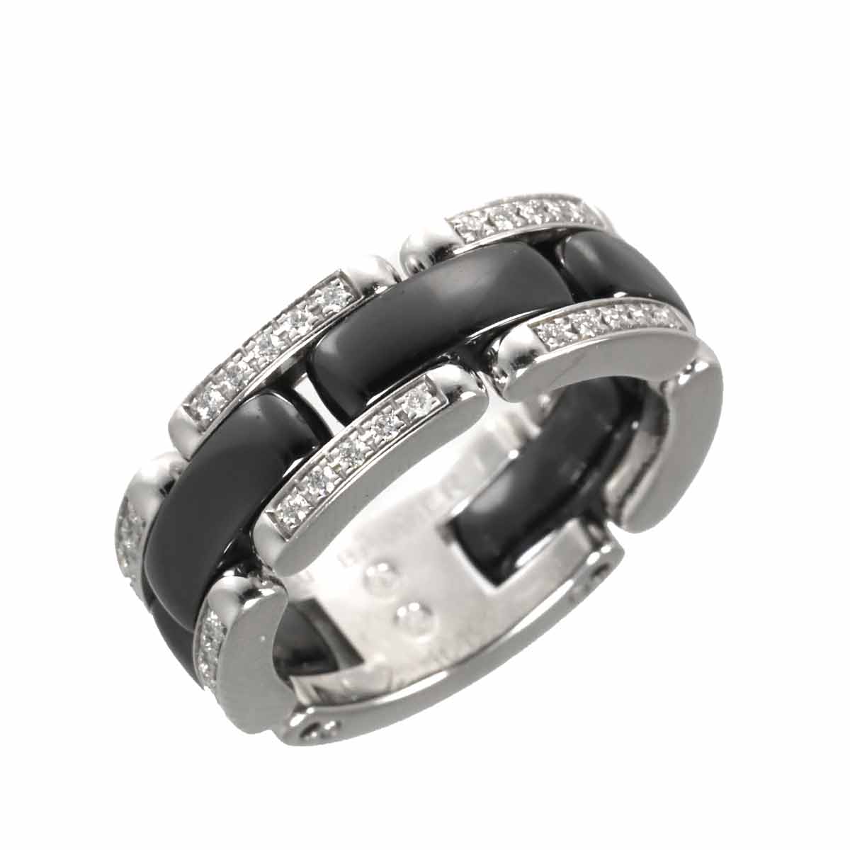 ULTRA MM Diamond Ring Ceramic 18K WG 750 Size50 5-5.25(US)