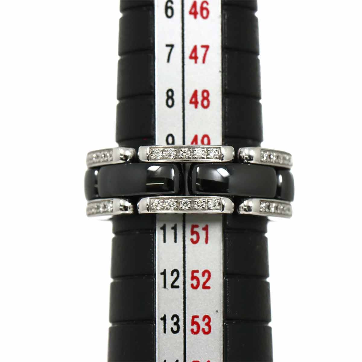 ULTRA MM Diamond Ring Ceramic 18K WG 750 Size50 5-5.25(US)