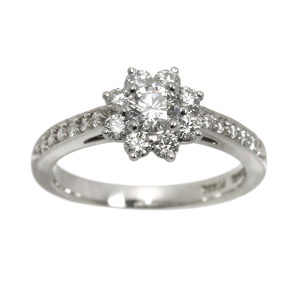 Flora Diamond Ring Pt Platinum Size4.5(US)
