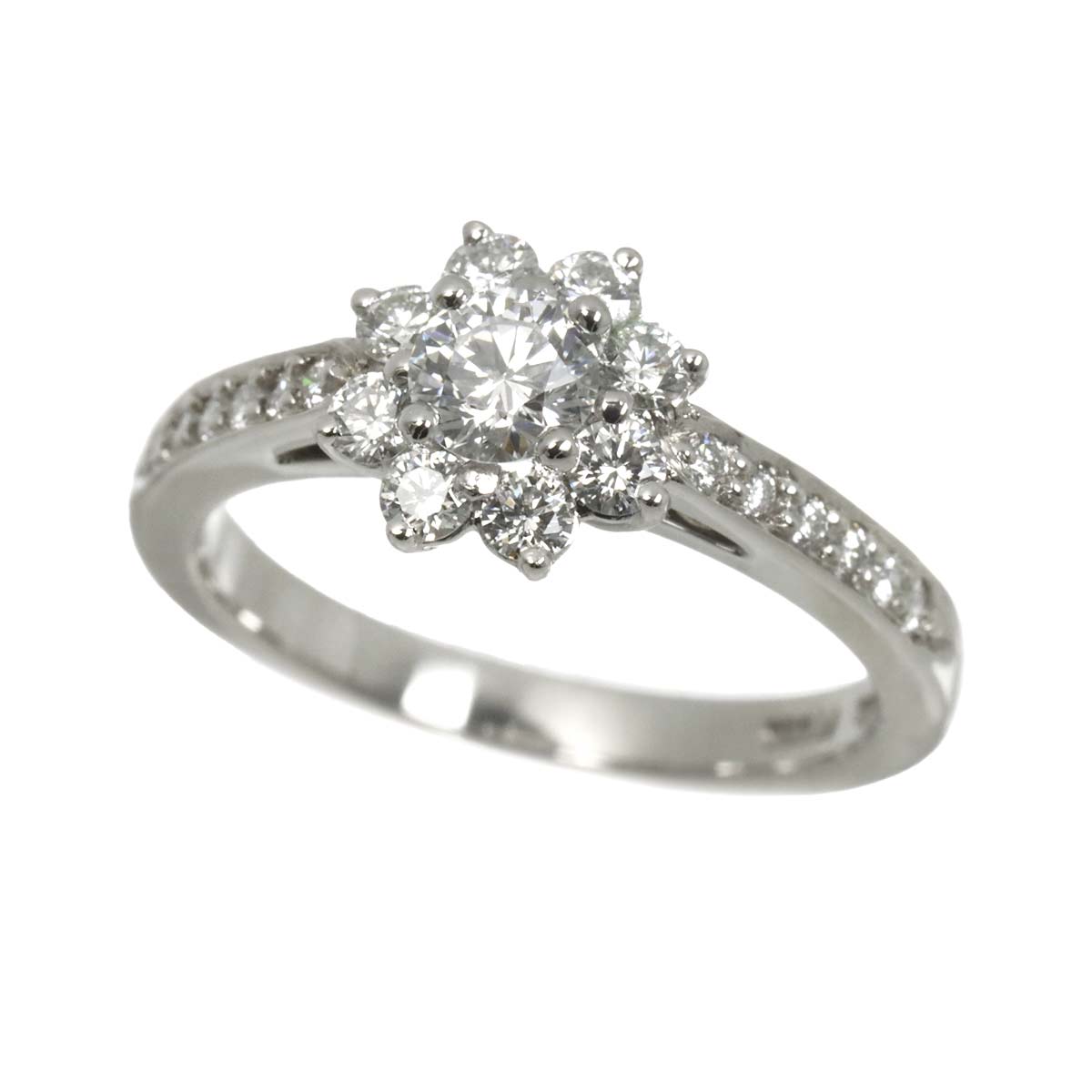 Flora Diamond Ring Pt Platinum Size4.5(US)