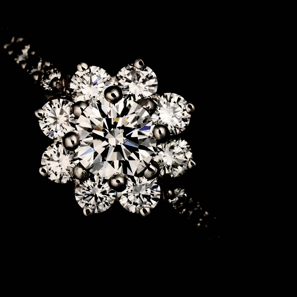 Flora Diamond Ring Pt Platinum Size4.5(US)