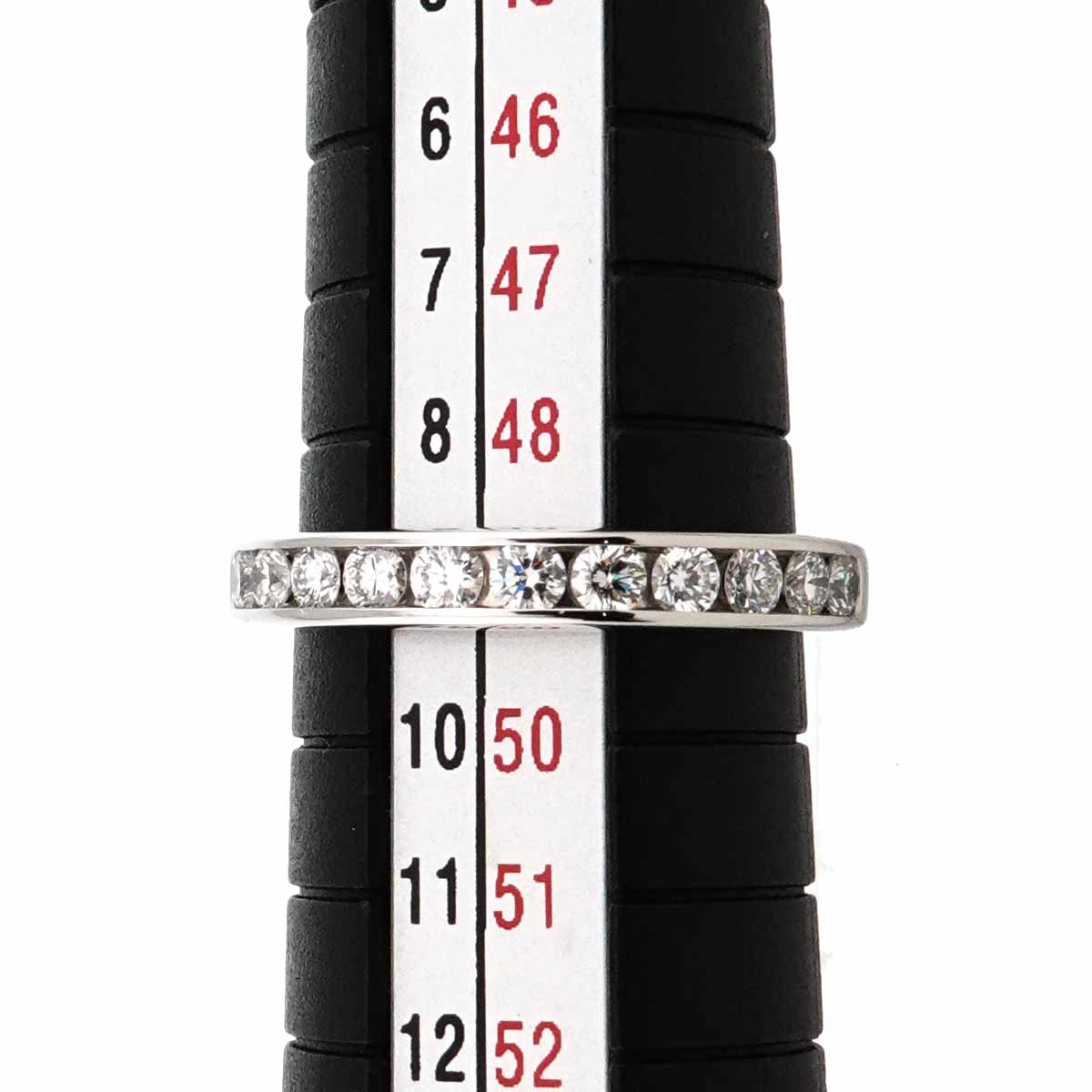 Half Diamond band Ring Platinum Size4.75-5(US)