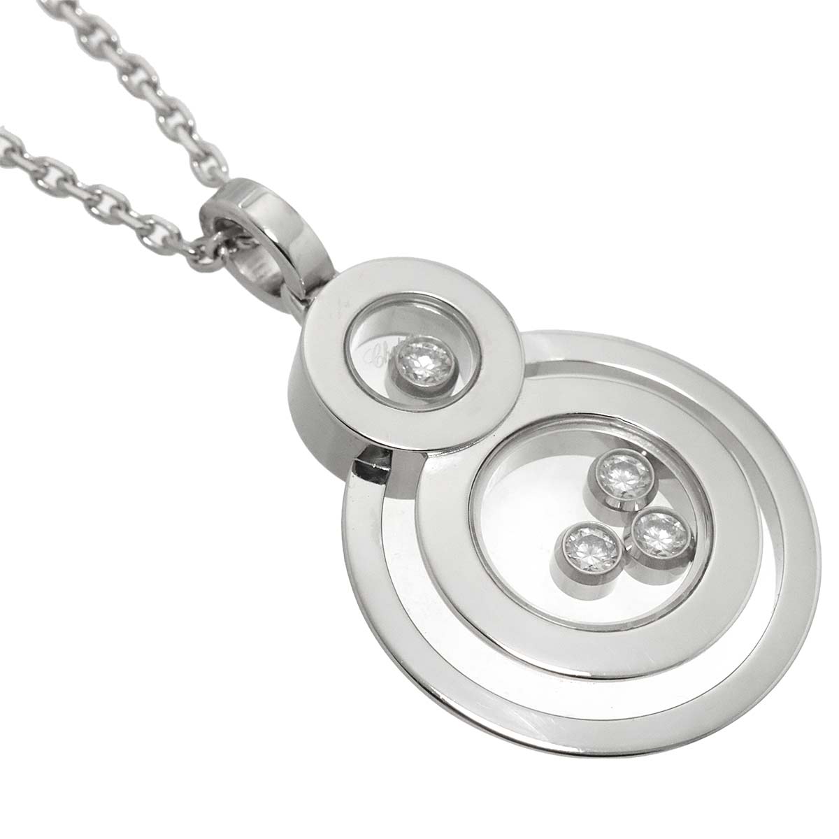 Happy Diamond Bubble Necklace 18K WG 750