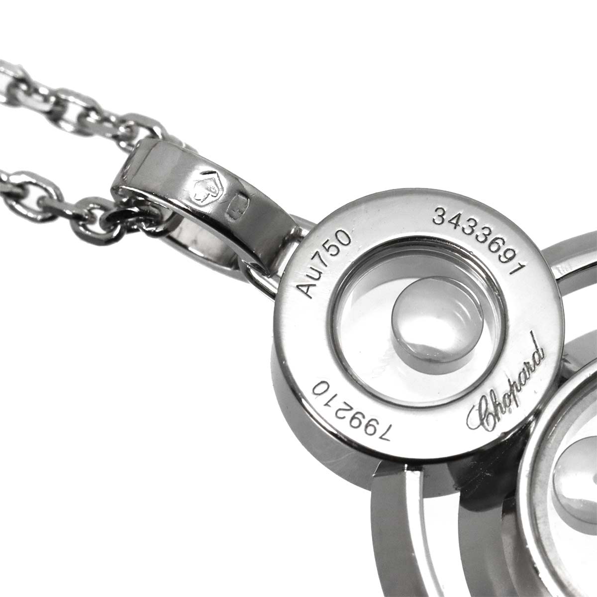 Happy Diamond Bubble Necklace 18K WG 750