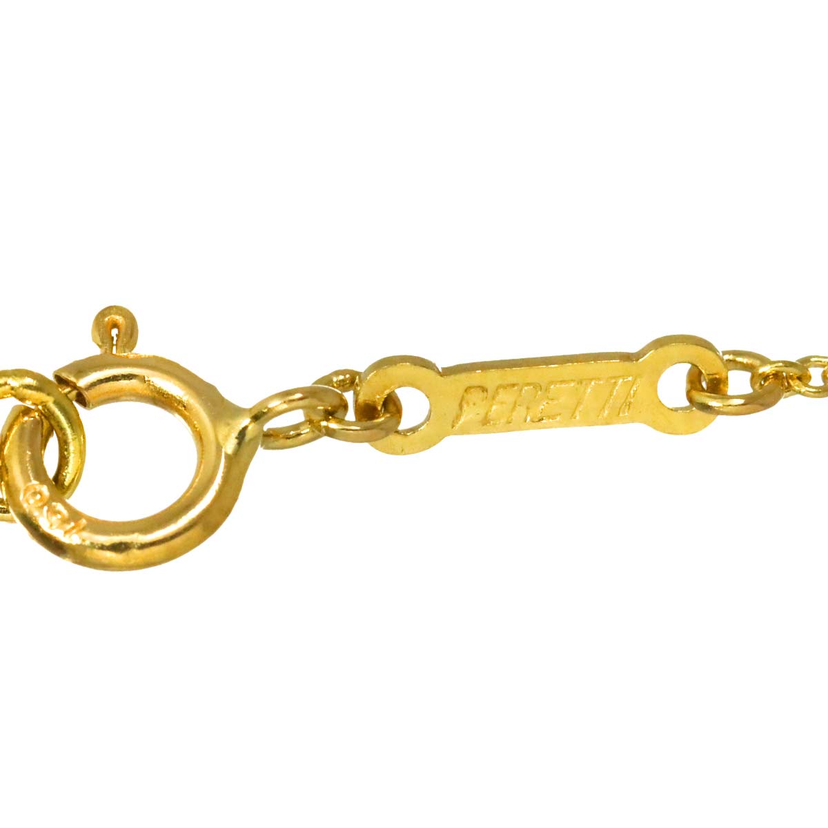 Open Heart Diamond Necklace 18K Yellow Gold 750