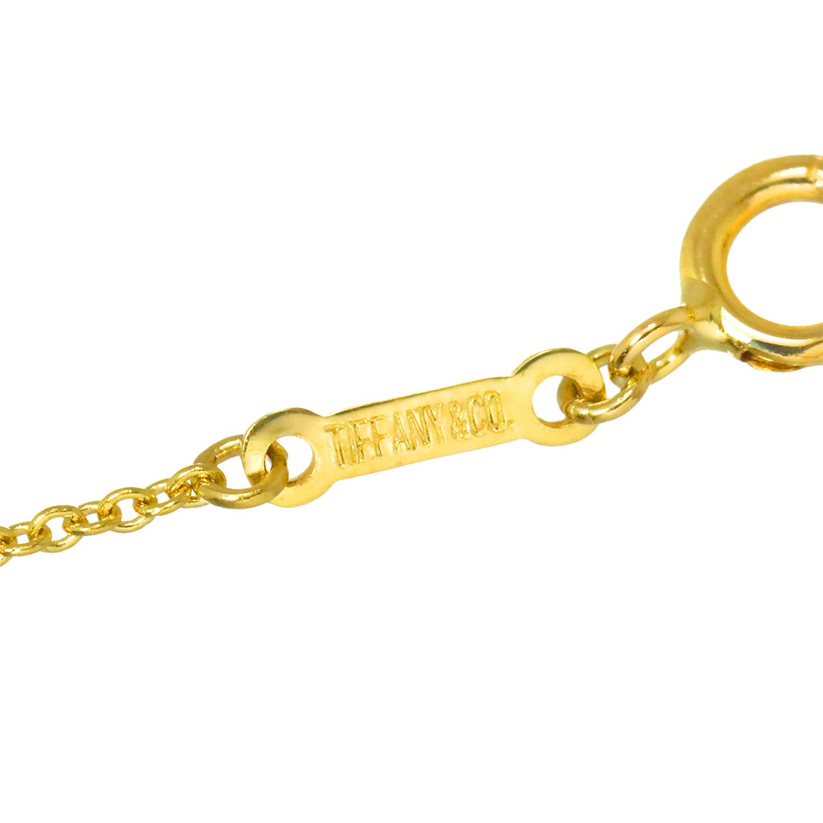 Open Heart Diamond Necklace 18K Yellow Gold 750