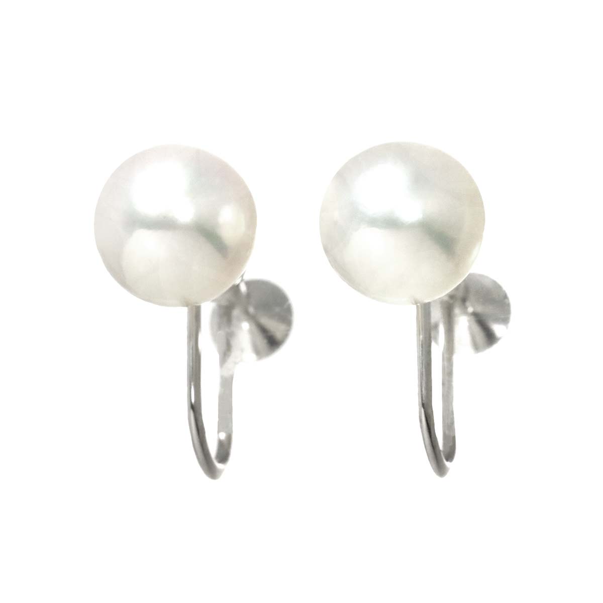 Akoya Pearl 7.8mm Earrings 18K WG 750