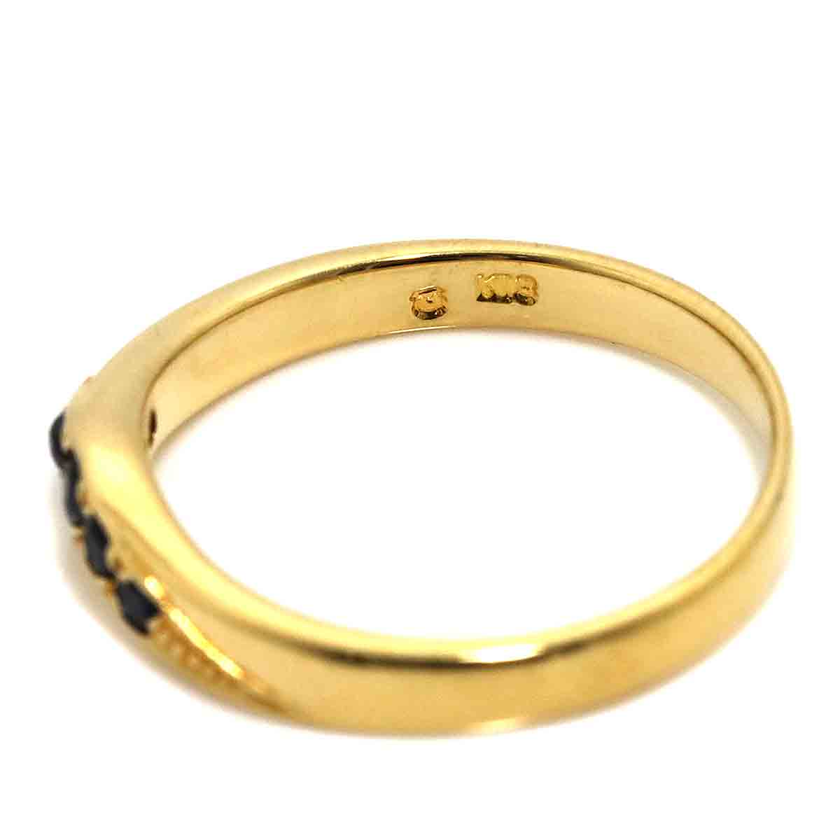 Sapphire Ring 18K YG 750 size5.25-5.5(US)