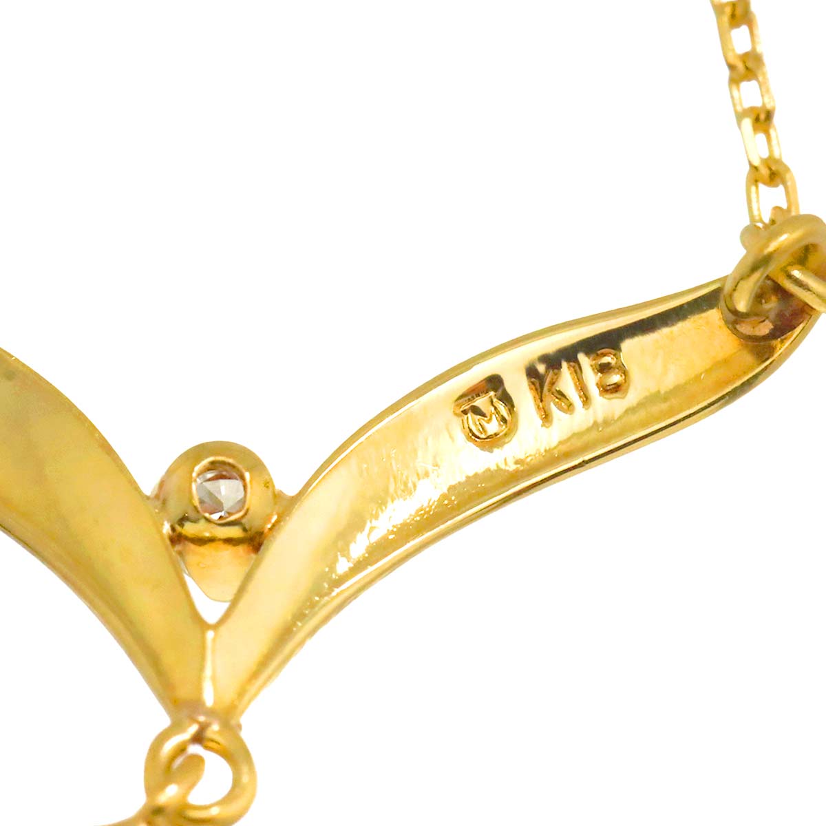 Akoya Pearl 7.0mm Diamond Necklace 18K Yellow Gold 750