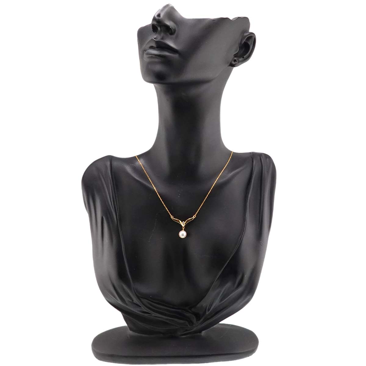 Akoya Pearl 7.0mm Diamond Necklace 18K Yellow Gold 750