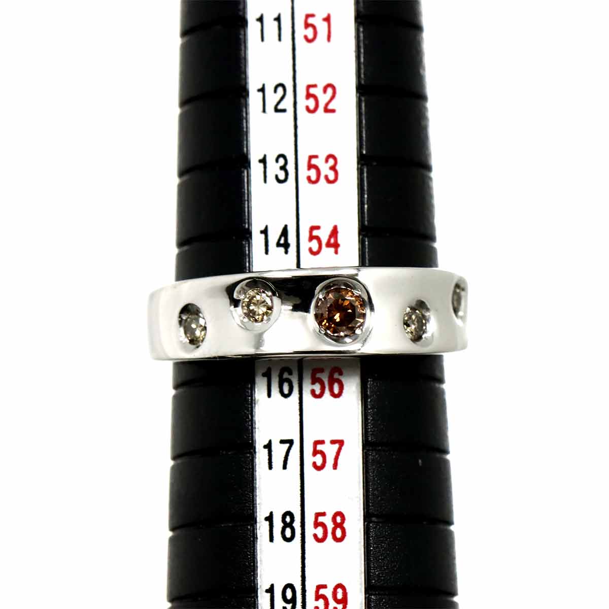 Diamond 0.22ct Ring 18K WG 750 size 7.25(US)