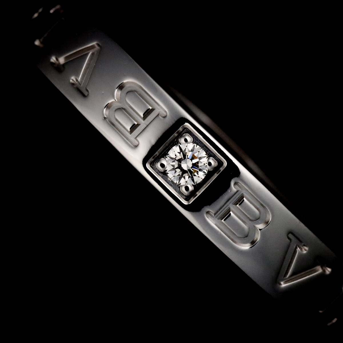 B-ZERO1 Diamond 1P Ring 18K WG 750 size9.5-9.75(US)