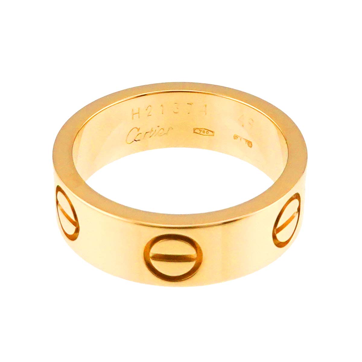 Love Ring 18K Yellow Gold 750 size49 4.5(US)