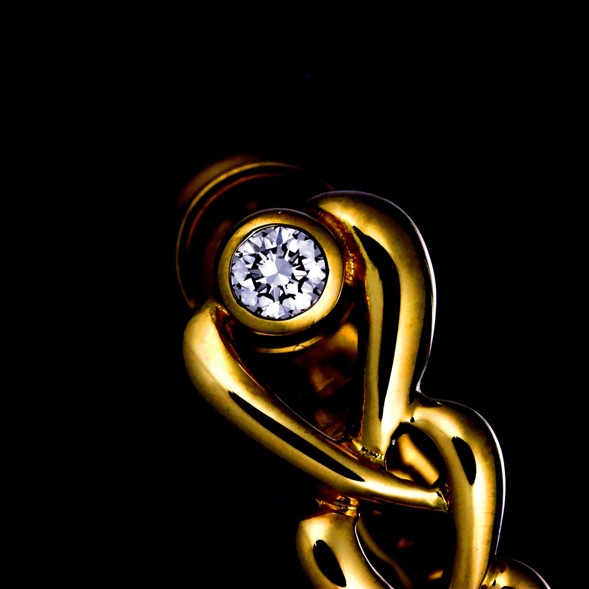 Akoya Pearl 5.3mm Diamond Earrings 18K Yellow Gold 750