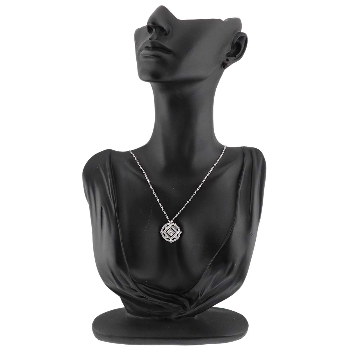 Diamond Necklace 18K White Gold 750