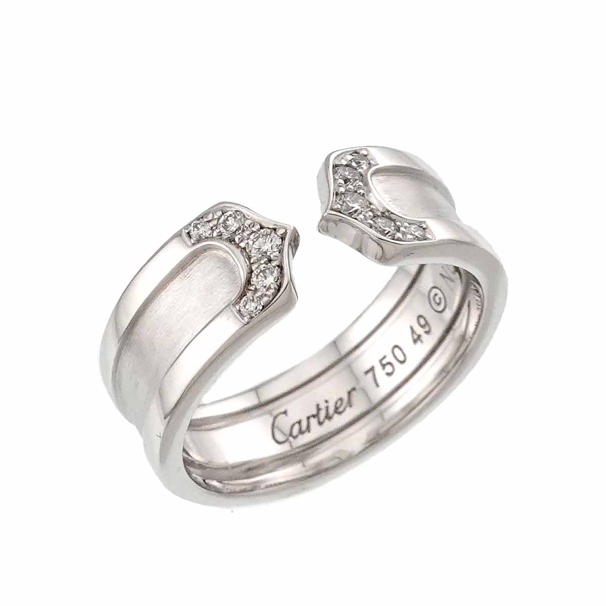 C2 Diamond SM Ring 18K WG 750 Size49 4.75-5(US)