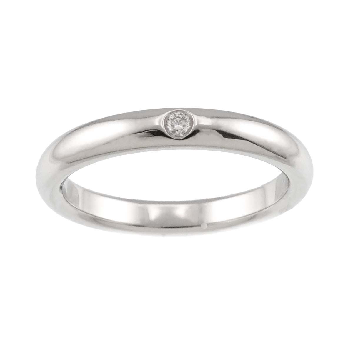 Stacking Band Ring Diamond 1P Platinum Size4.75-5(US)