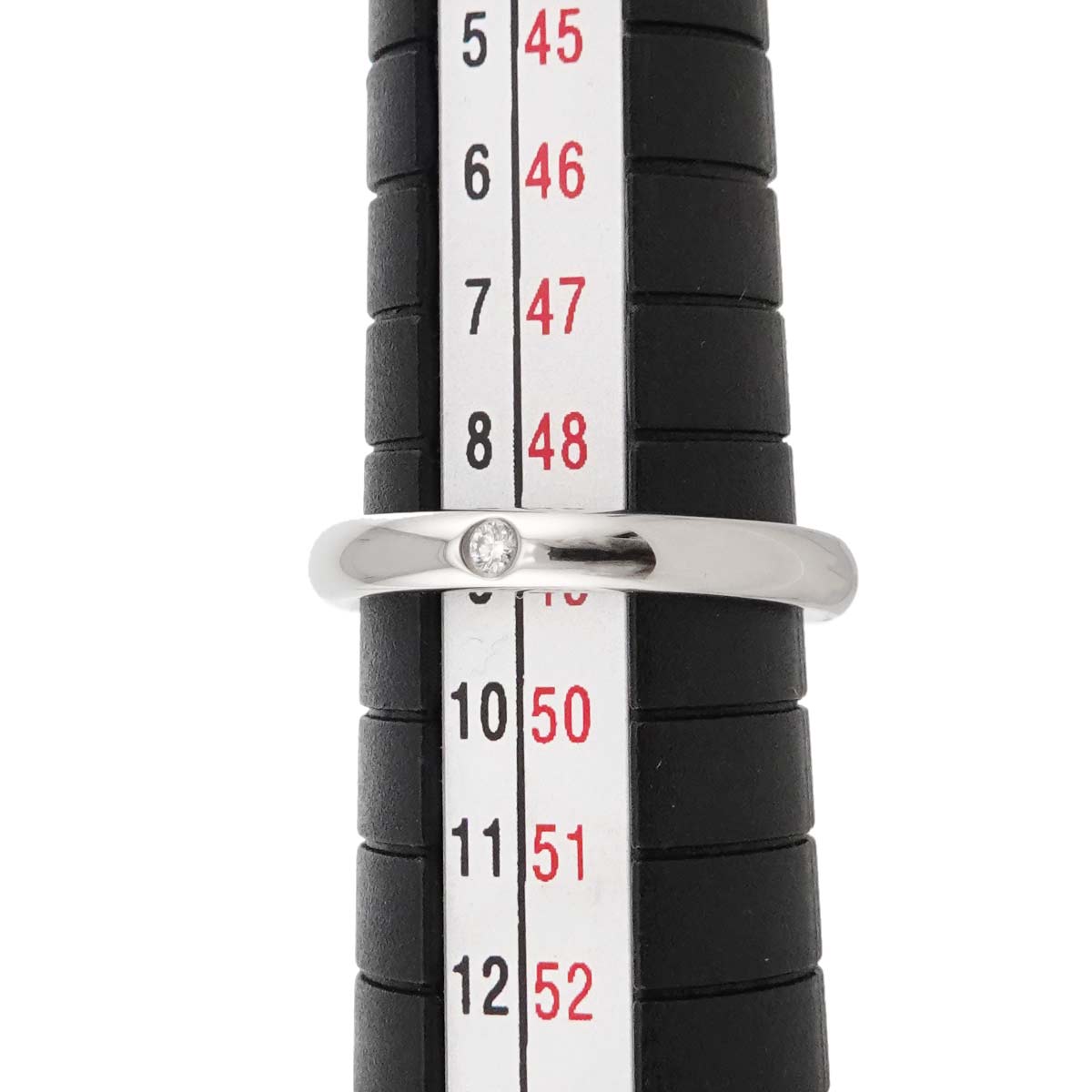 Stacking Band Ring Diamond 1P Platinum Size4.75-5(US)