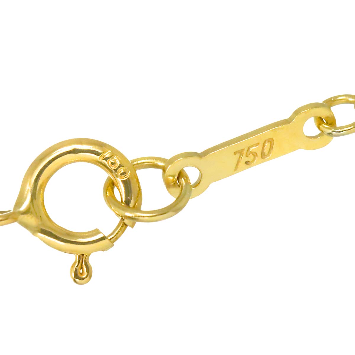 Open Heart Diamond Necklace 18K Yellow Gold 750