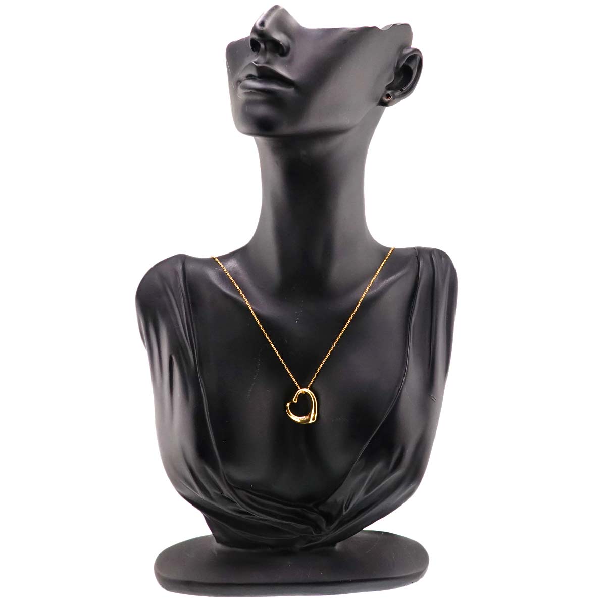 Open Heart Diamond Necklace 18K Yellow Gold 750