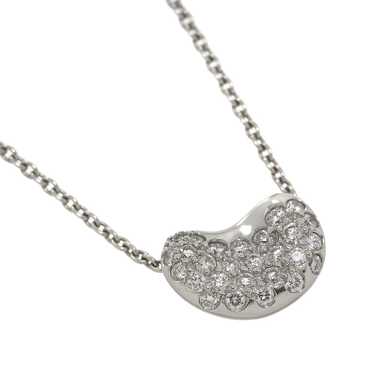 Bean Diamond Necklace Platinum
