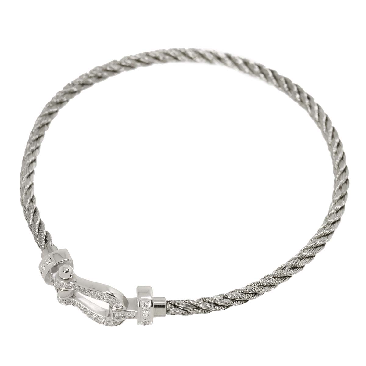 Force 10 Full Diamond Bracelet MM 18K WG 750 Steel size16