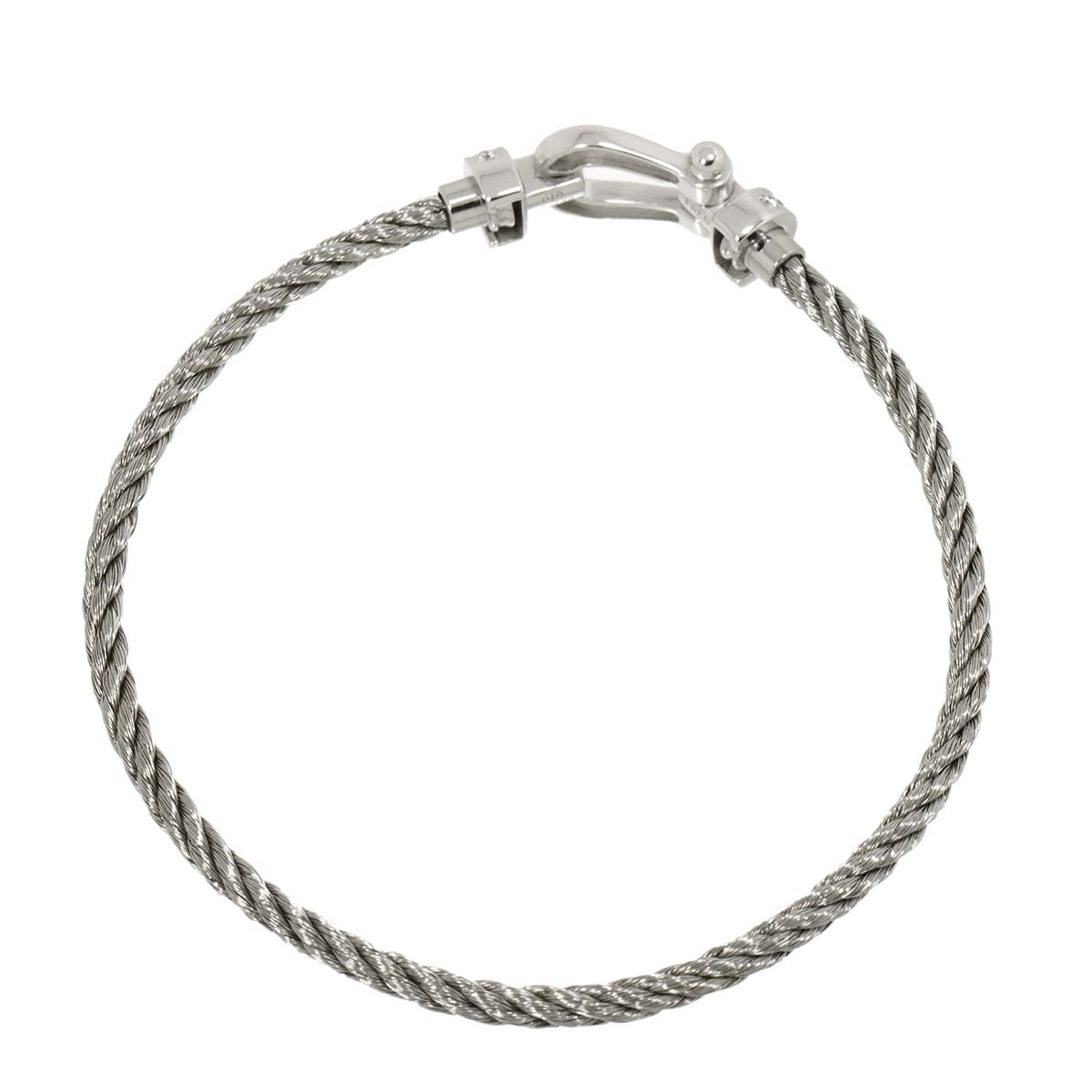 Force 10 Full Diamond Bracelet MM 18K WG 750 Steel size16