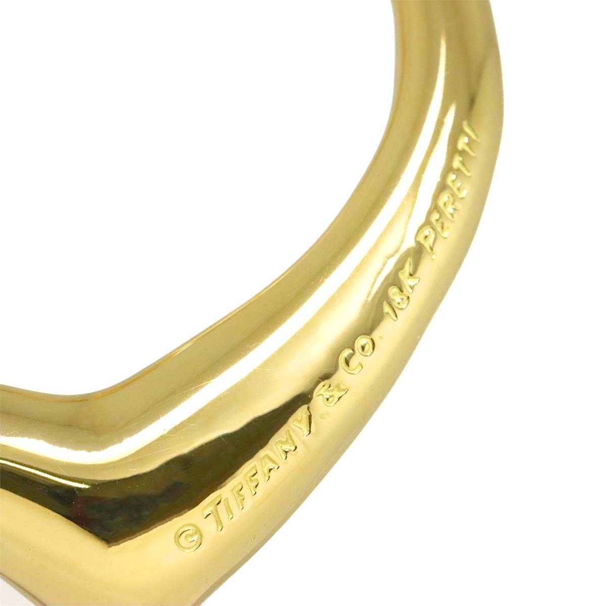 Open Heart Long Necklace 18K Yellow Gold 750