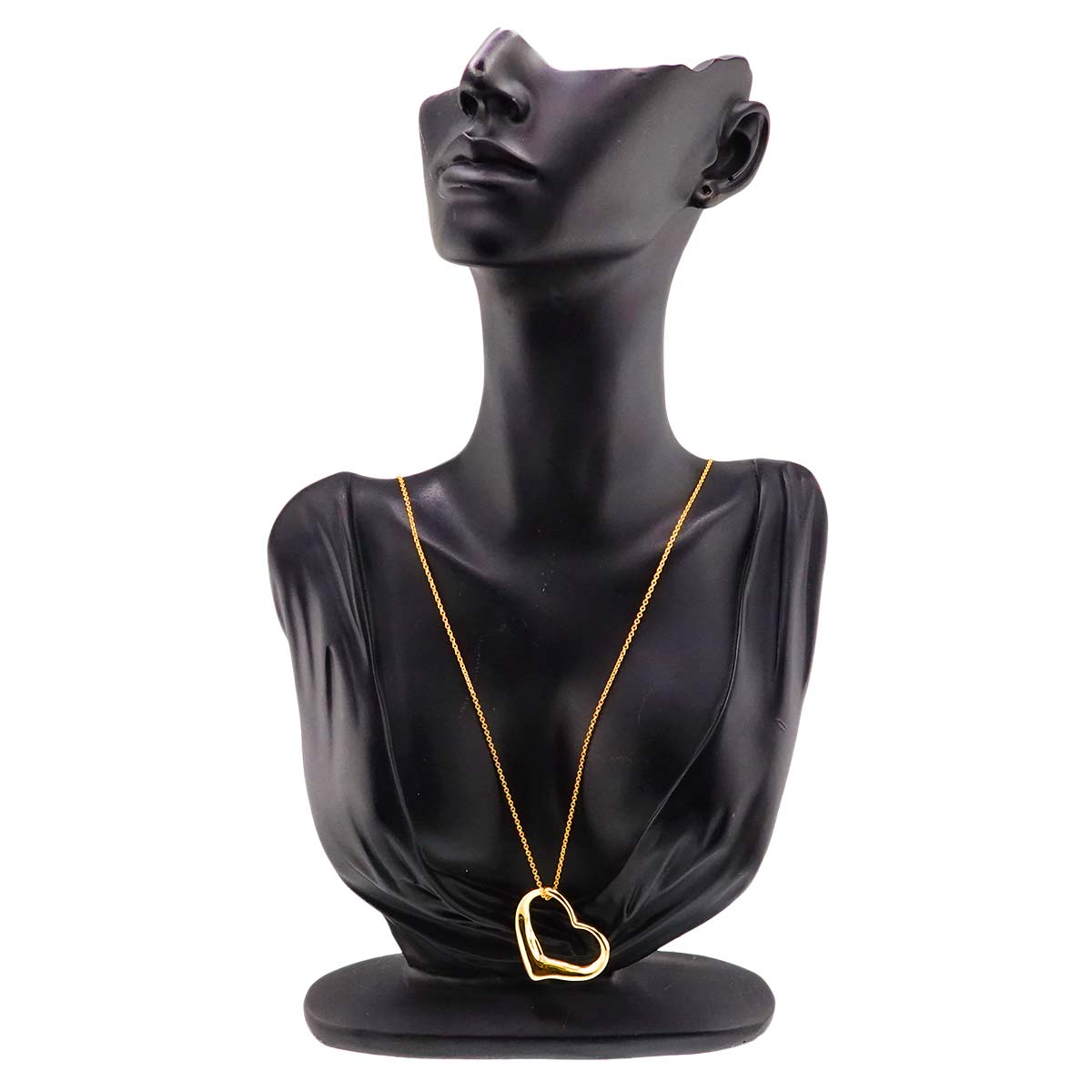 Open Heart Long Necklace 18K Yellow Gold 750