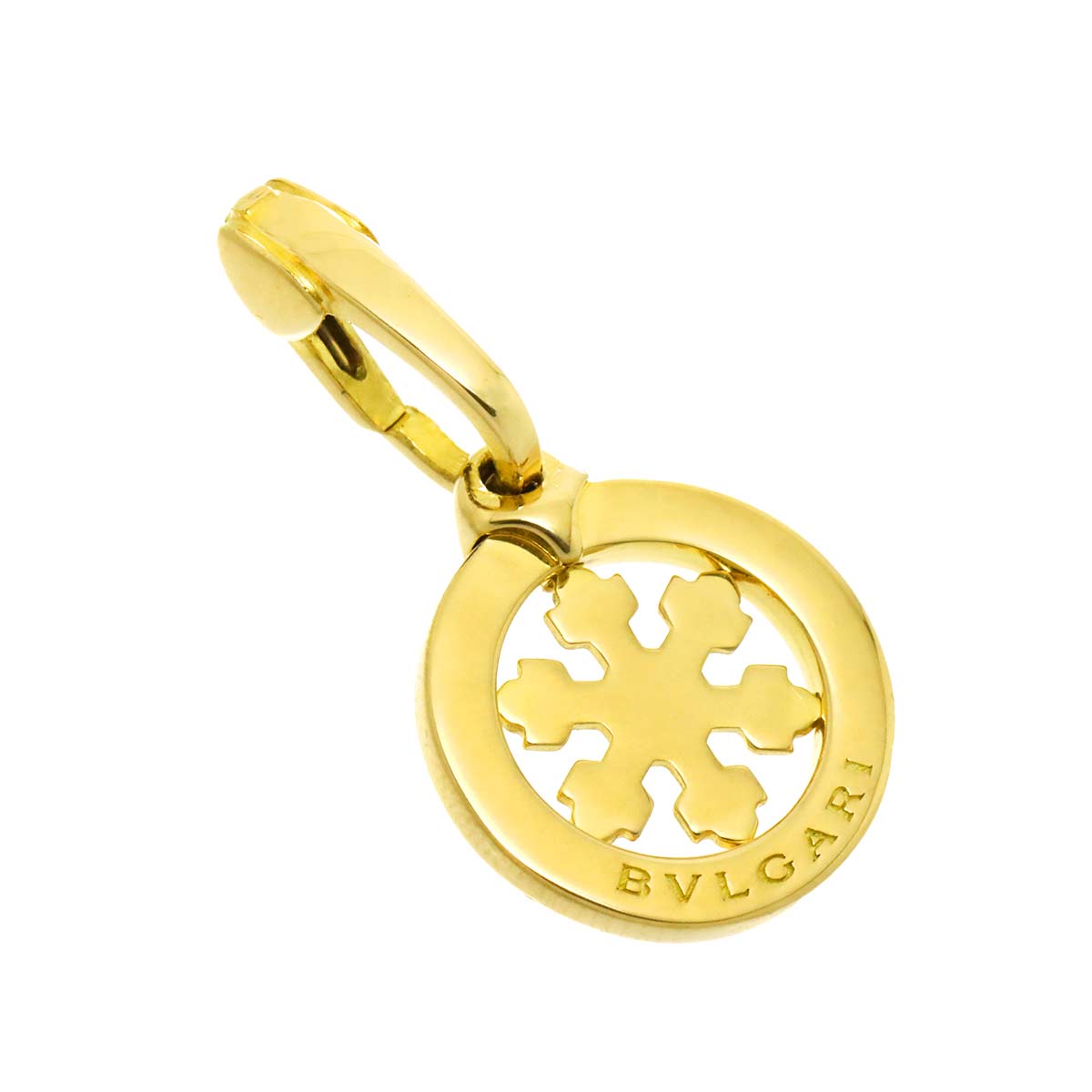 Tondo Snowflake Pendant Top 18K YG 750