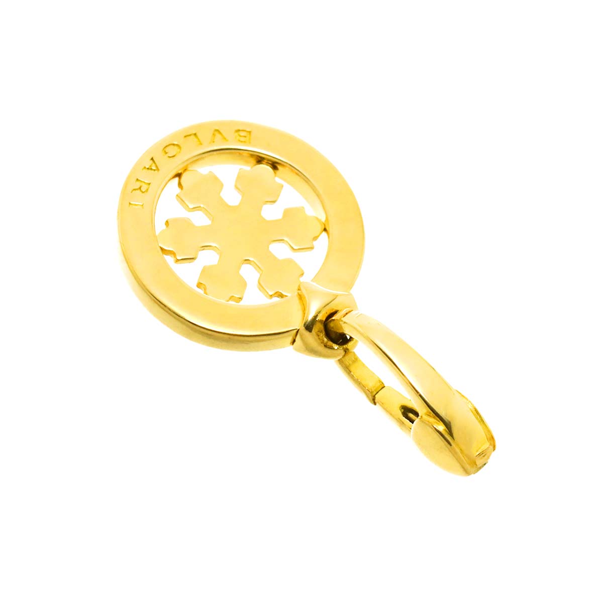 Tondo Snowflake Pendant Top 18K YG 750