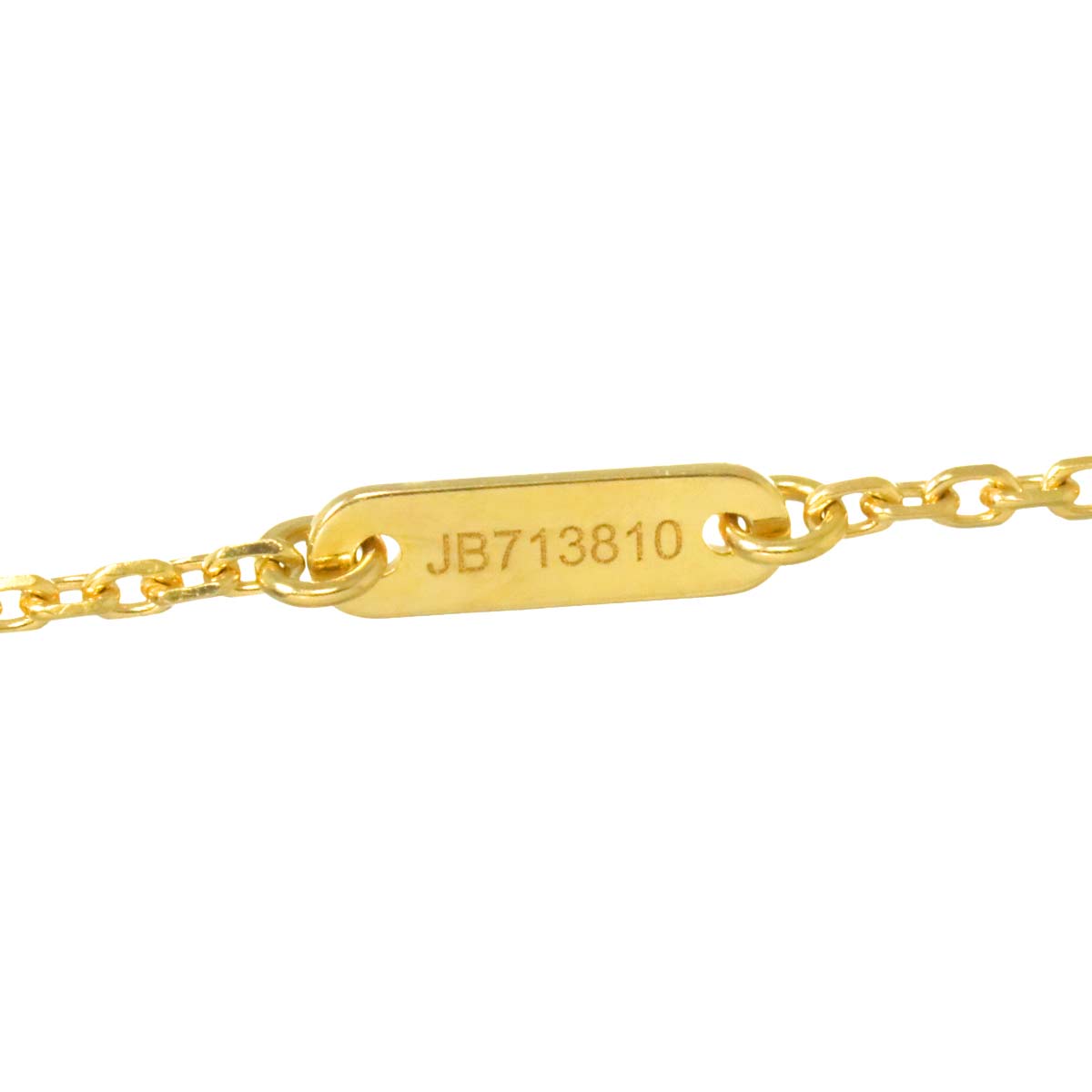 Sweet Alhambra Heart Mother of Pearl MOP Necklace 18K YG 750