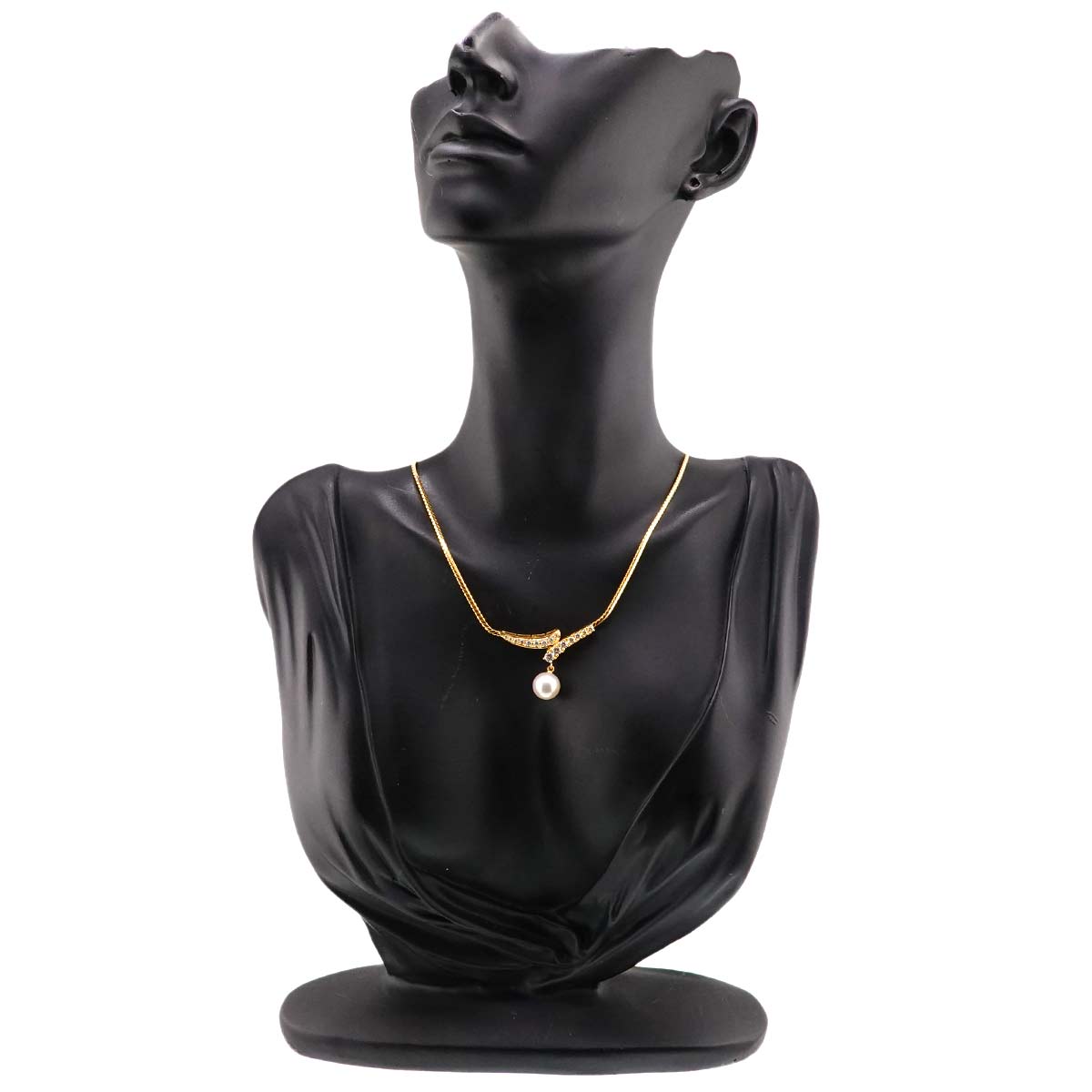 Akoya Pearl 8.5mm Diamond Necklace 18K Yellow Gold 750