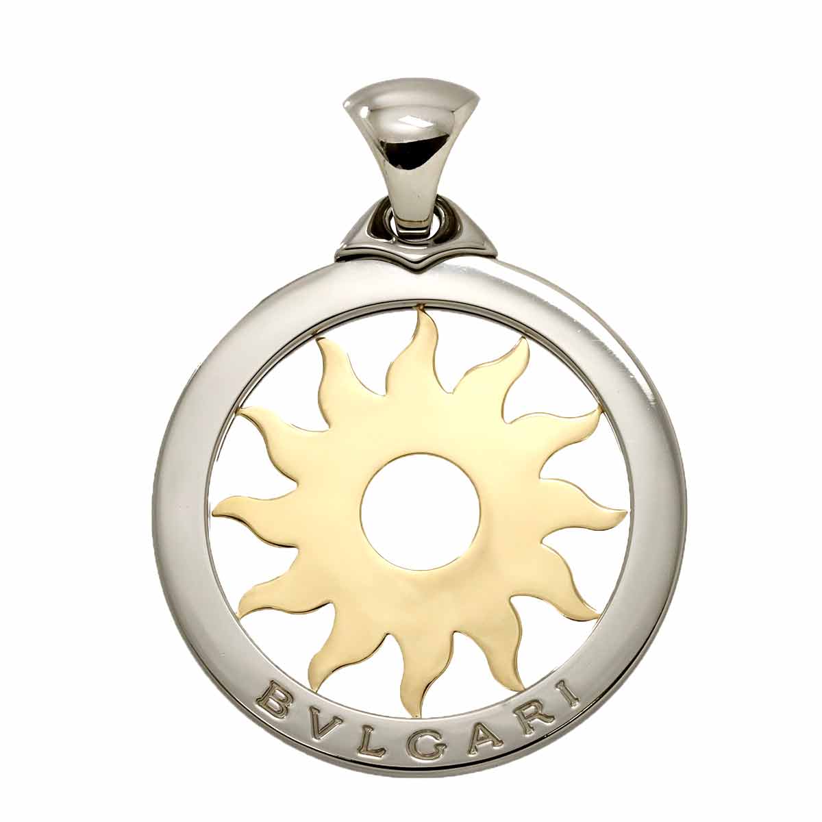 Tondo Sun Pendant Top 18K YG 750 SS