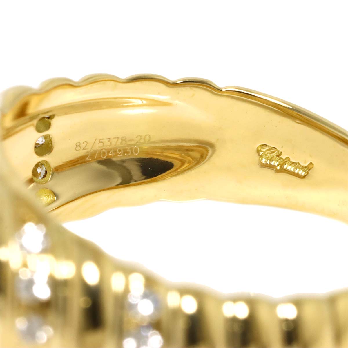 Happy Heart Diamond Ring 18K YG 750 Size6.25-6.5(US)