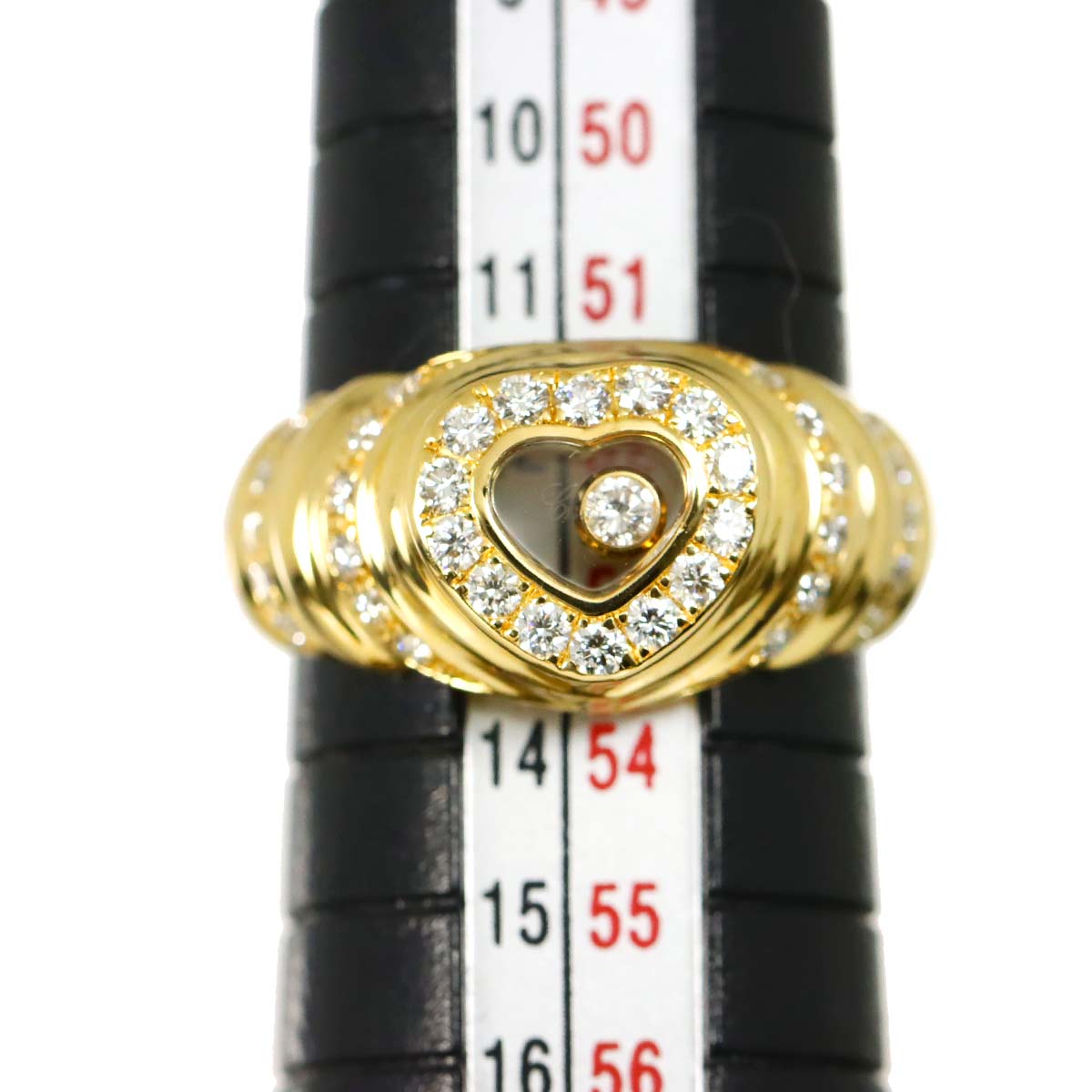 Happy Heart Diamond Ring 18K YG 750 Size6.25-6.5(US)