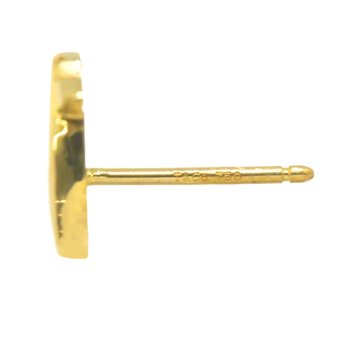 Loving Heart Earrings Pierced 18K Yellow Gold 750