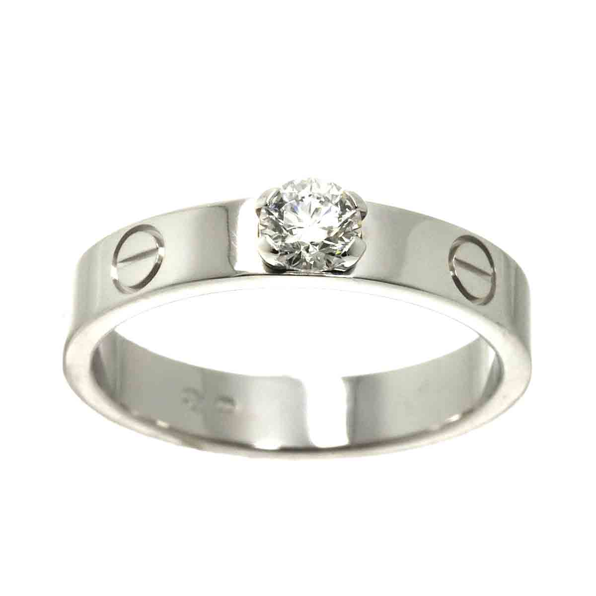 Mini Love Diamond 0.26ct Ring 18K WG 750 size51 5.5-5.75(US)