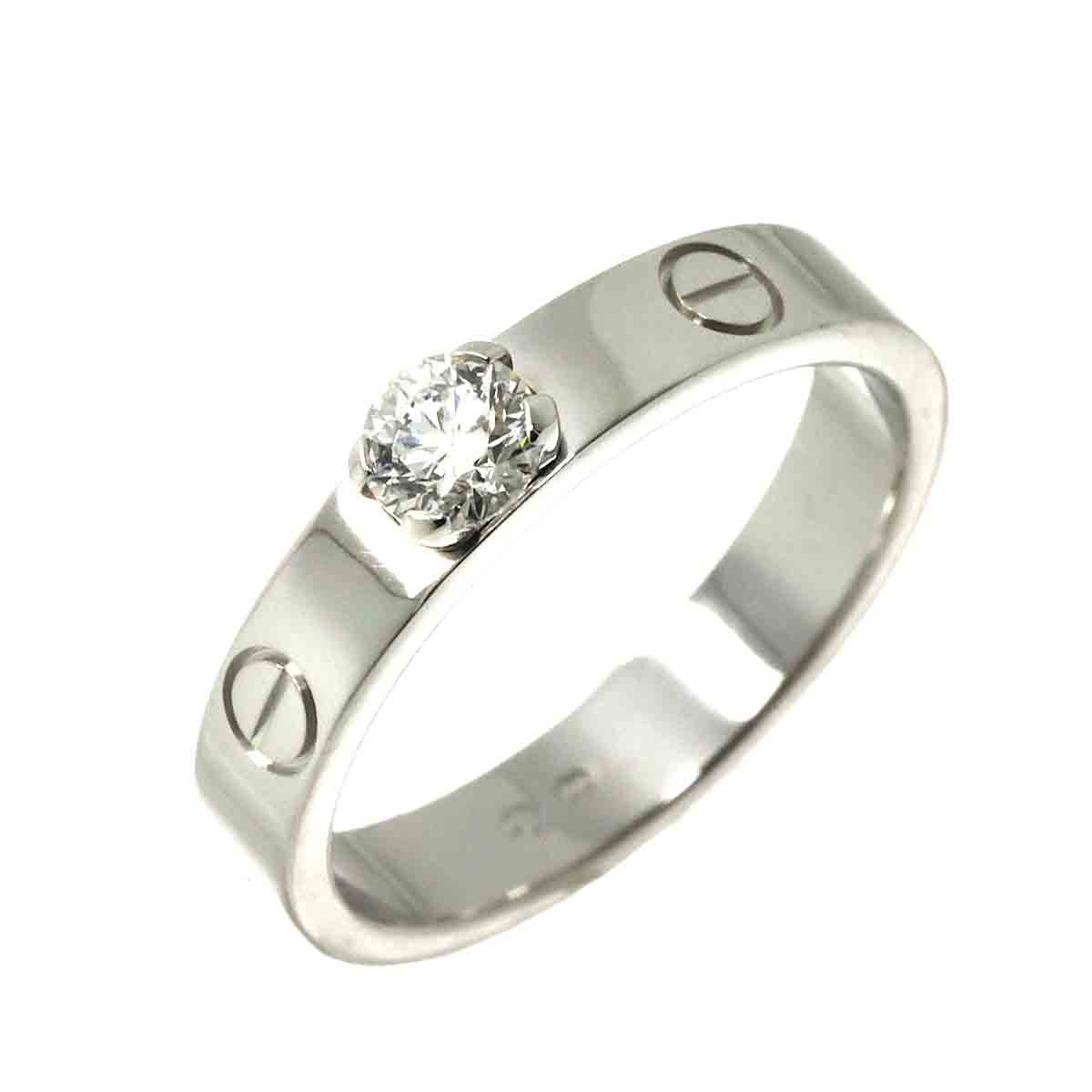 Mini Love Diamond 0.26ct Ring 18K WG 750 size51 5.5-5.75(US)