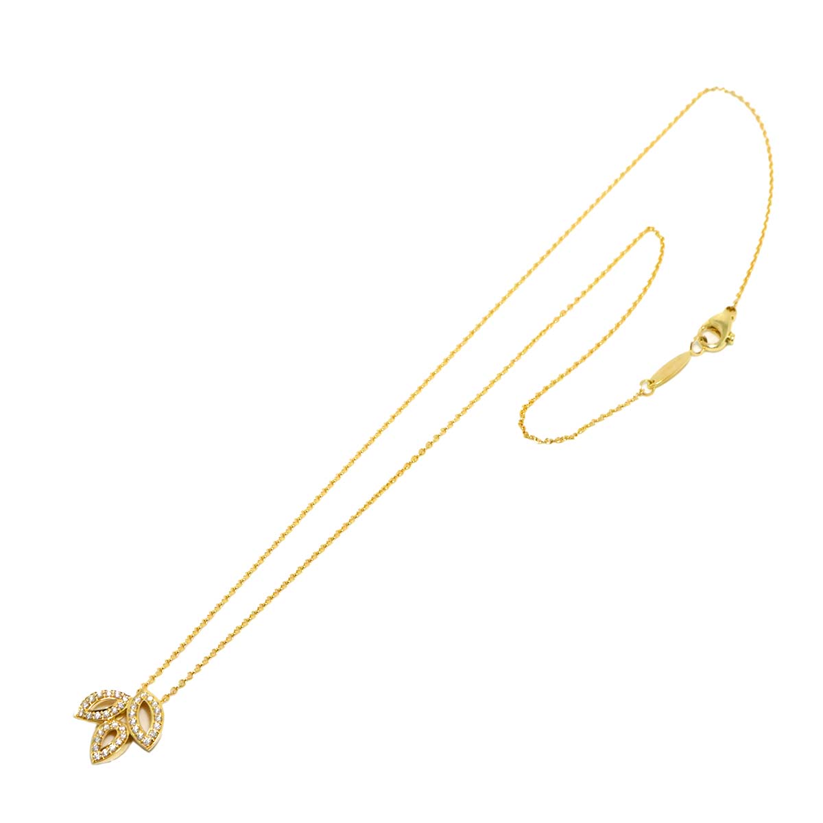 Lily Cluster Mini Diamond Necklace 18K Yellow Gold 750