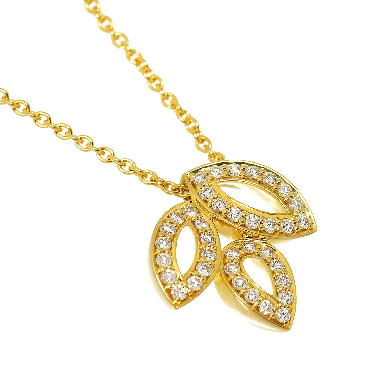 Lily Cluster Mini Diamond Necklace 18K Yellow Gold 750