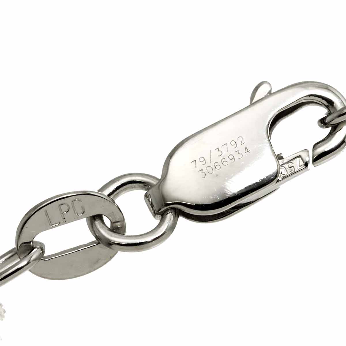 Cube Diamond Necklace 18K White Gold 750