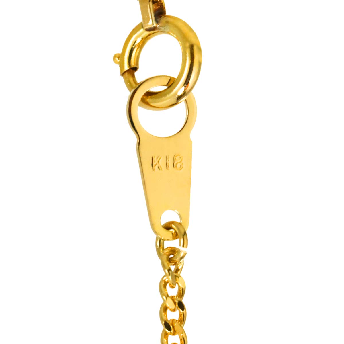 Chrysoprase Onyx Diamond 0.09ct Necklace 18K YG 750